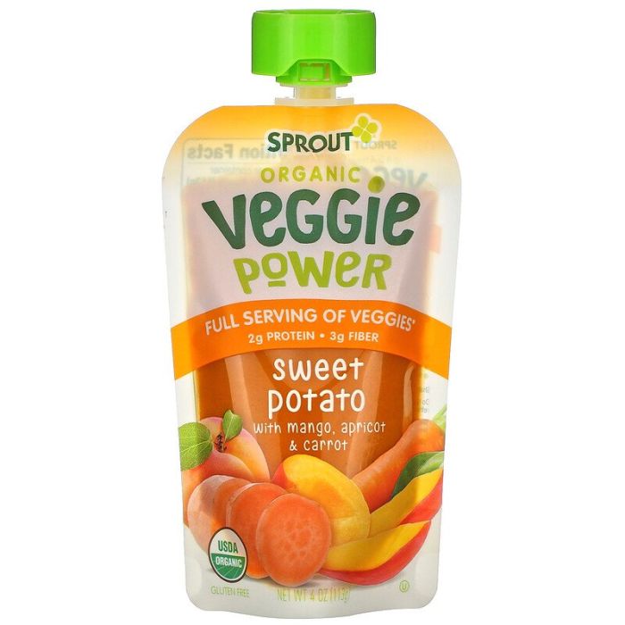 SPROUT: Organic Veggie Power Sweet Potato With Mango Apricot & Carrot, 4 oz