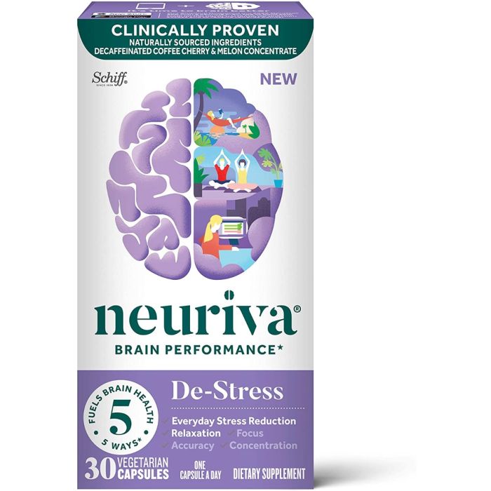 NEURIVA: Brain Performance De-Stress, 30 vc