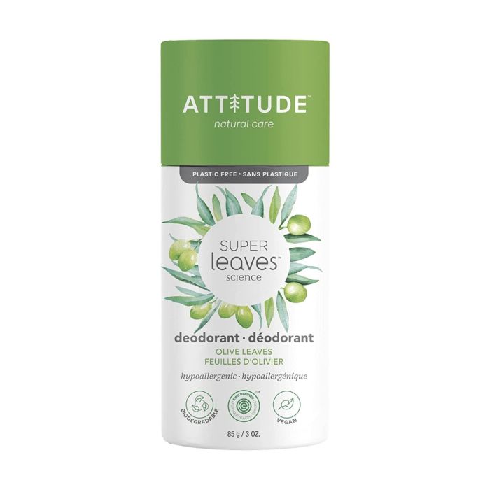 ATTITUDE: Super Leaves Olive Leaves Deodorant, 3 oz