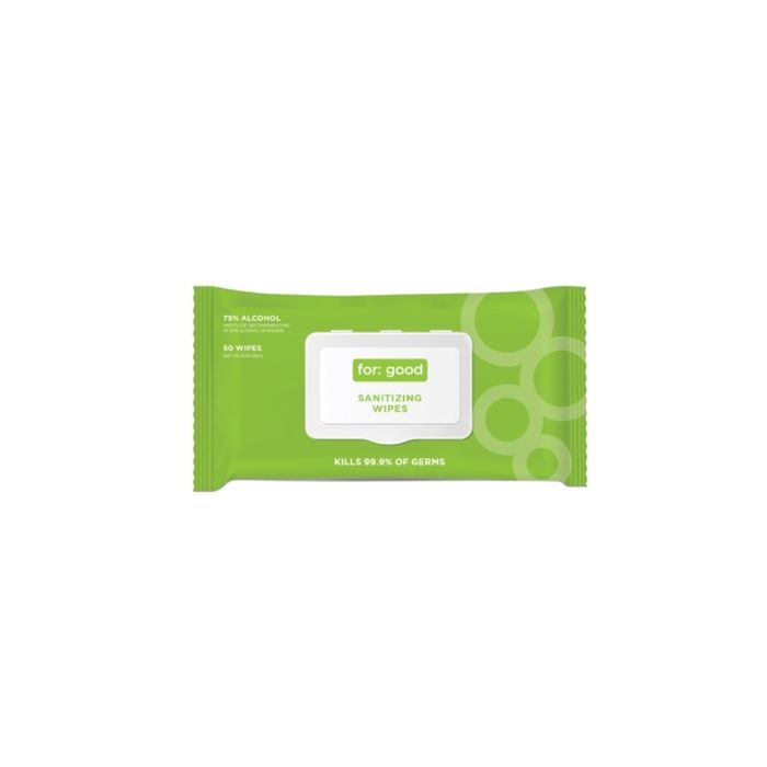 FOR GOOD: Alcohol Wipes, 50 ea