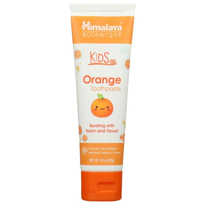 HIMALAYA HERBAL HEALTHCARE: Orange Kids Toothpaste, 4 oz