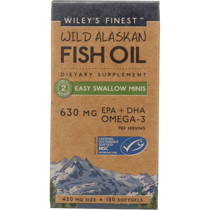 WILEYS FINEST: Easy Swallow Minis Wild Alaskan Fish Oil, 180 sg