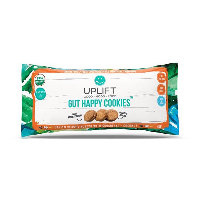 UPLIFT: Gut Happy Cookies Salted Peanut Butter With Chocolate And Coconut, 1.41 oz