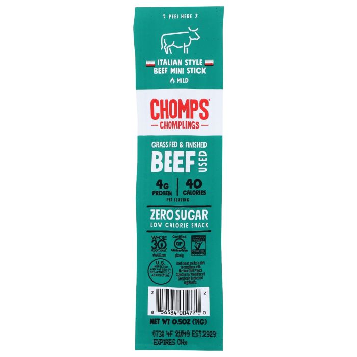 CHOMPS: Italian Style Beef Mini Stick, 0.5 oz