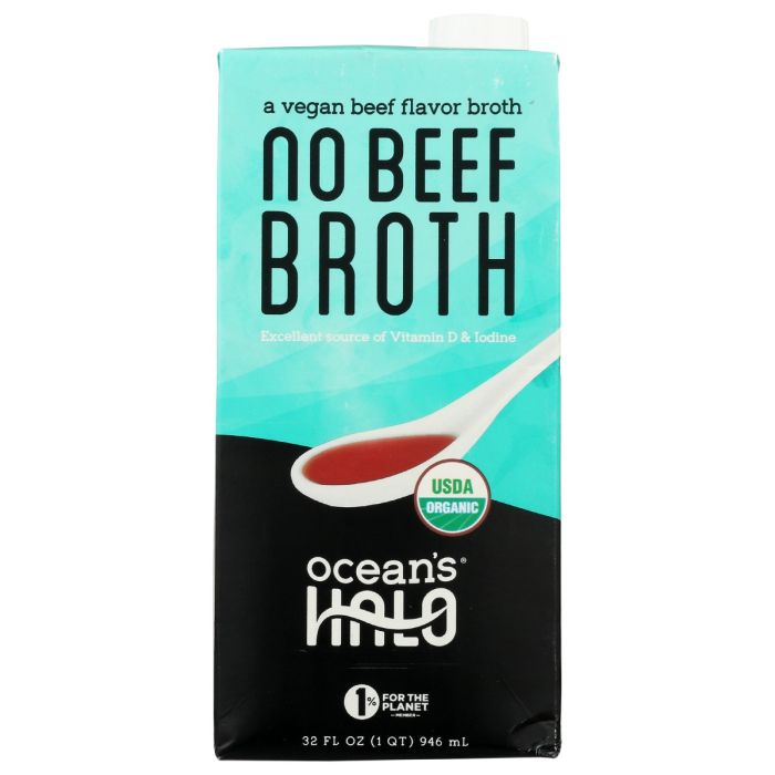 OCEANS HALO: Organic No Beef Broth, 32 oz