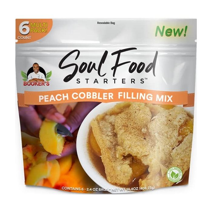 BOOKERS SOUL FOOD STARTER: Peach Cobbler Filling Mix, 14.4 OZ