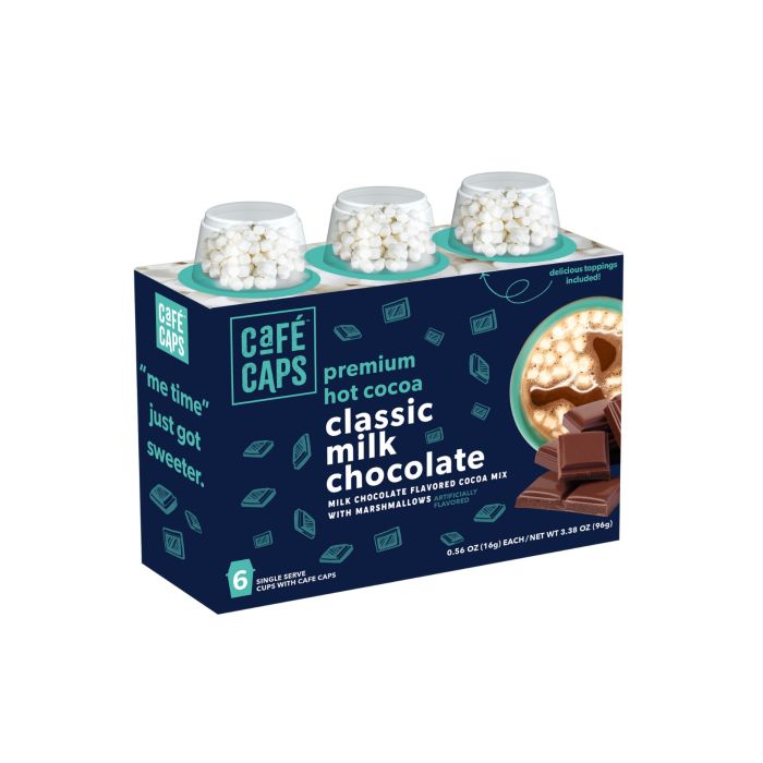 CAFE CAPS: Classic Milk Chocolate Premium Hot Cocoa, 6 cu
