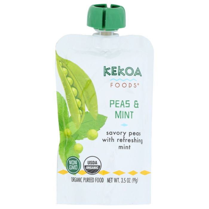 KEKOA: Peas And Mint Squeeze Pouch, 3.5 oz