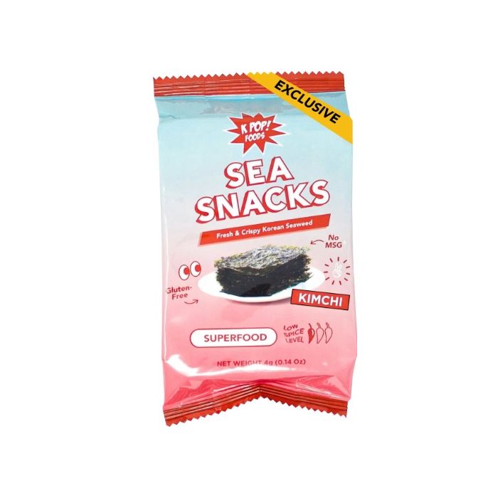 KPOP FOODS: Seaweed Chips Kimchi, 0.14 oz