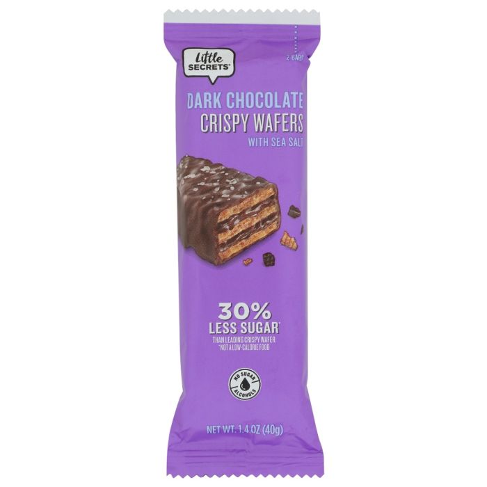 LITTLE SECRETS: Dark Chocolate with Sea Salt Crispy Wafers, 1.4 oz