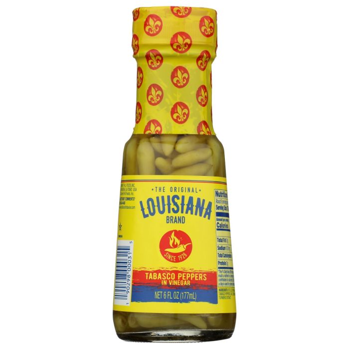 LOUISIANA BRAND: Tabasco Peppers In Vinegar, 6 oz