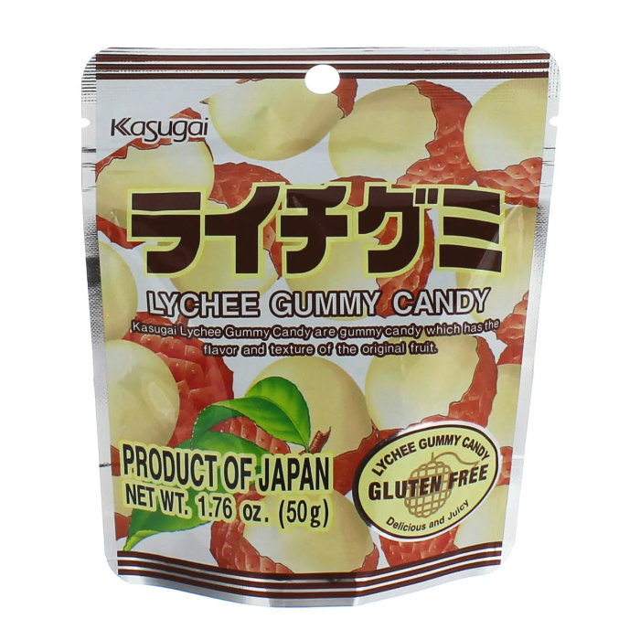 KASUGAI: Lychee Gummy Candy, 1.76 oz