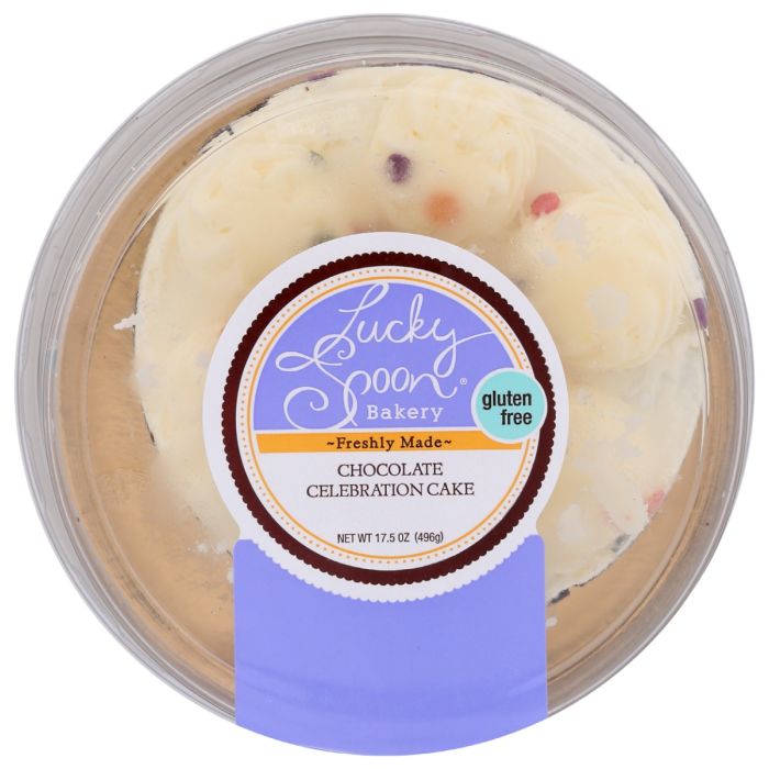 LUCKY SPOON: Chocolate Celebration Gluten Free Cake, 17.5 oz