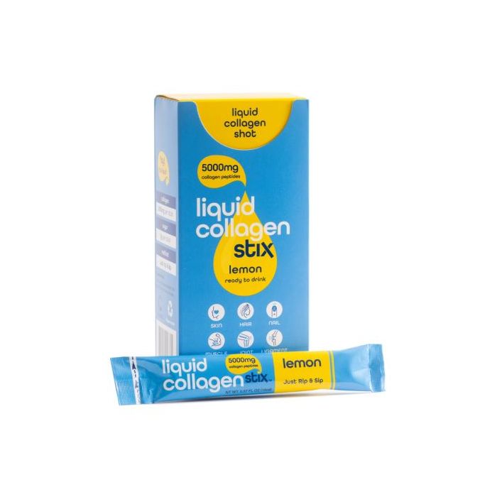 LIQUID COLLAGEN STIX: Lemon Collagen Liquid 14 Packets, 7.98 fo