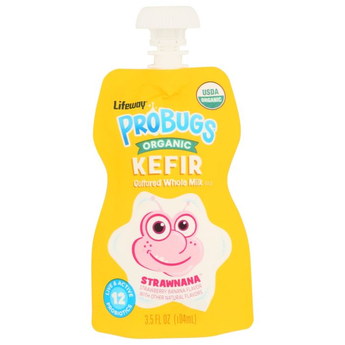LIFEWAY: Probug Strawnana Organic Kefir, 3.5 oz