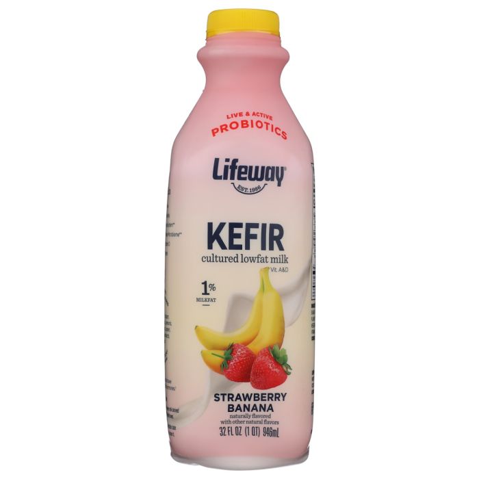 LIFEWAY: Lowfat Strawberry Banana Kefir, 32 oz