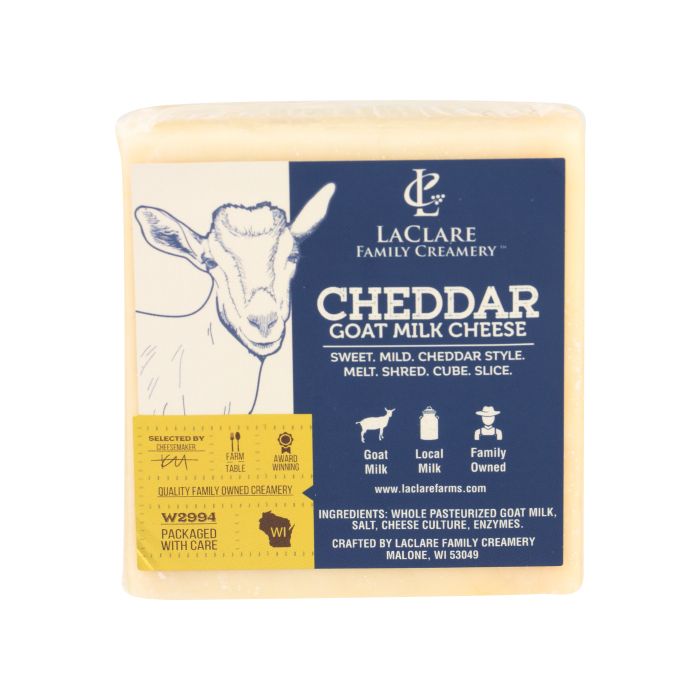 LACLARE FARMS: Cheddar Goat Milk Cheese, 6 oz