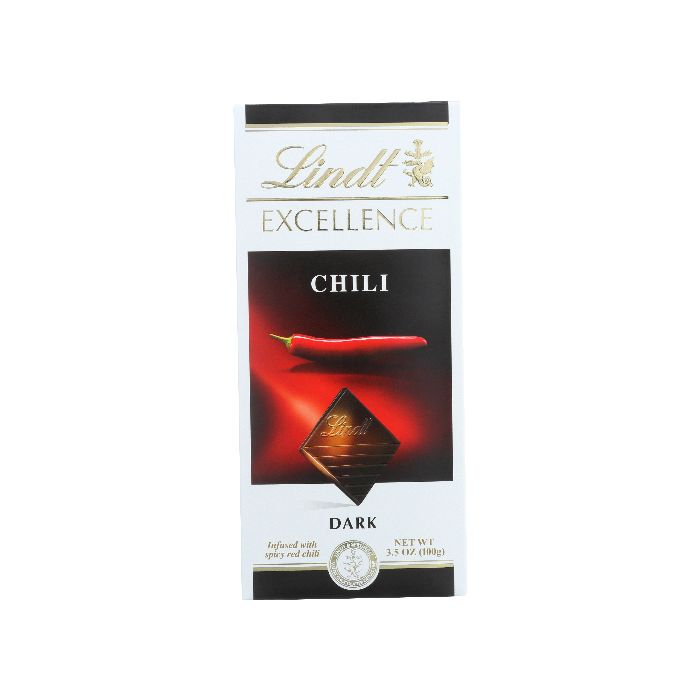 LINDT: Excellence Dark Chilli Bar, 3.5 oz