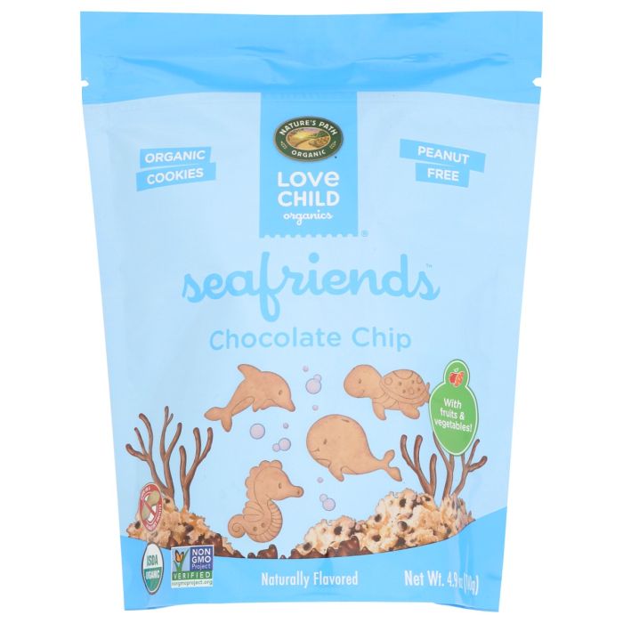 LOVE CHILD ORGANICS: Sea Friends Chocolate Chip Cookies, 4.9 oz