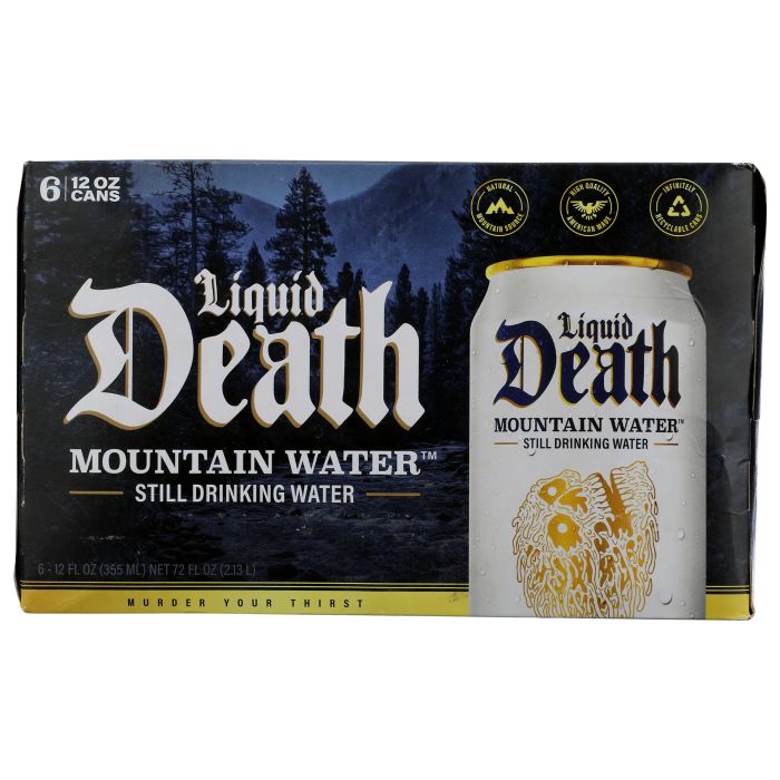 LIQUID DEATH: Mountain Still Water 6 Count, 72 fo