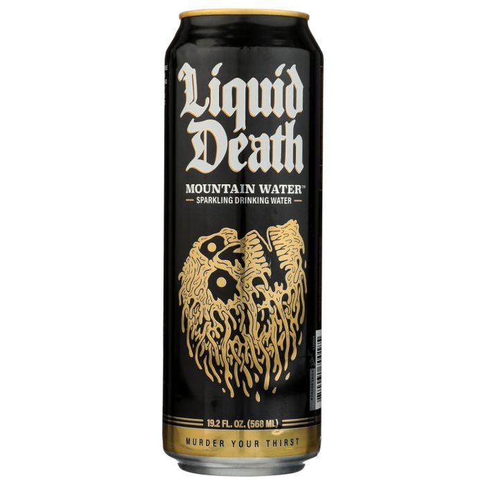 LIQUID DEATH: Sparkling Mountain Water, 19.2 fo