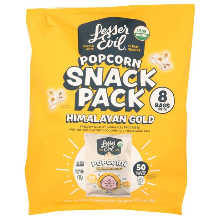 LESSER EVIL: Himalayan Gold Organic Butter Flavor Popcorn, 3.68 oz