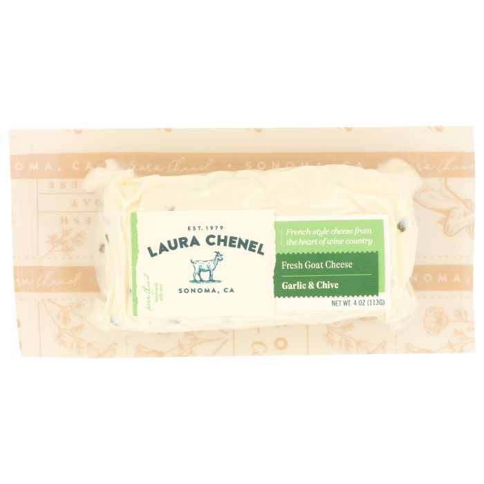 LAURA CHENELS: Goat Cheese Log Garlic and Chive, 5 oz