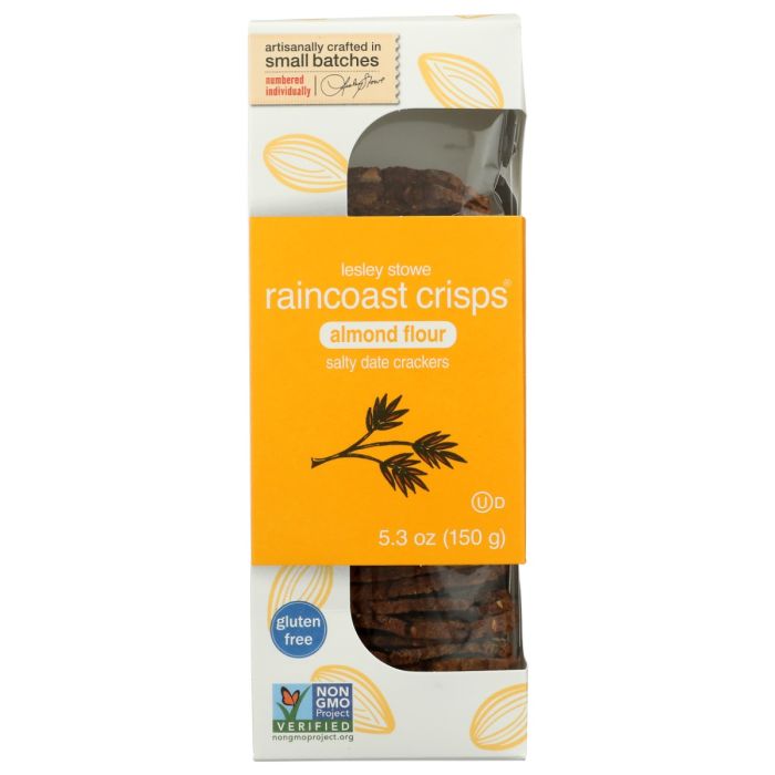LESLEY STOWE: Raincoast Strips Salty Almond Date, 5.3 oz