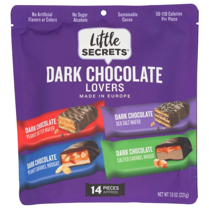 LITTLE SECRETS LLC: Dark Chocolate Lovers Variety, 7.8 oz