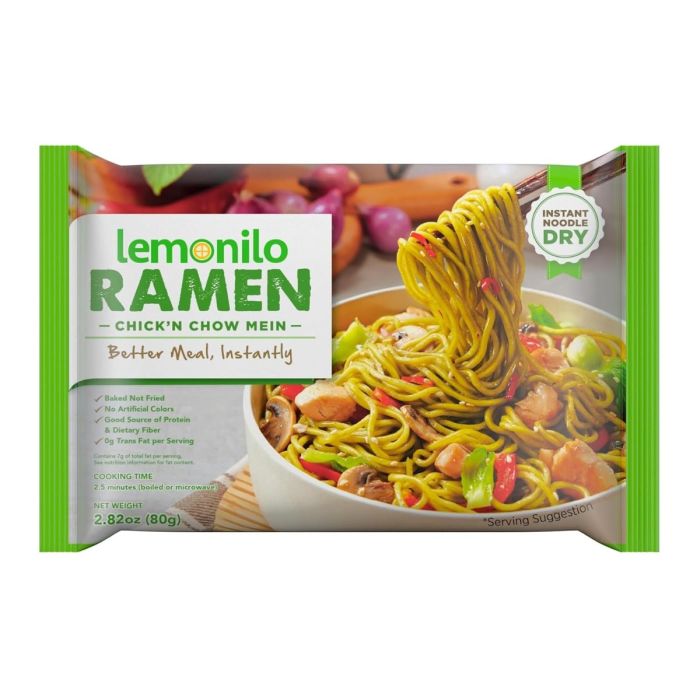 LEMONILO: Chickn Chow Mein Ramen, 2.82 oz