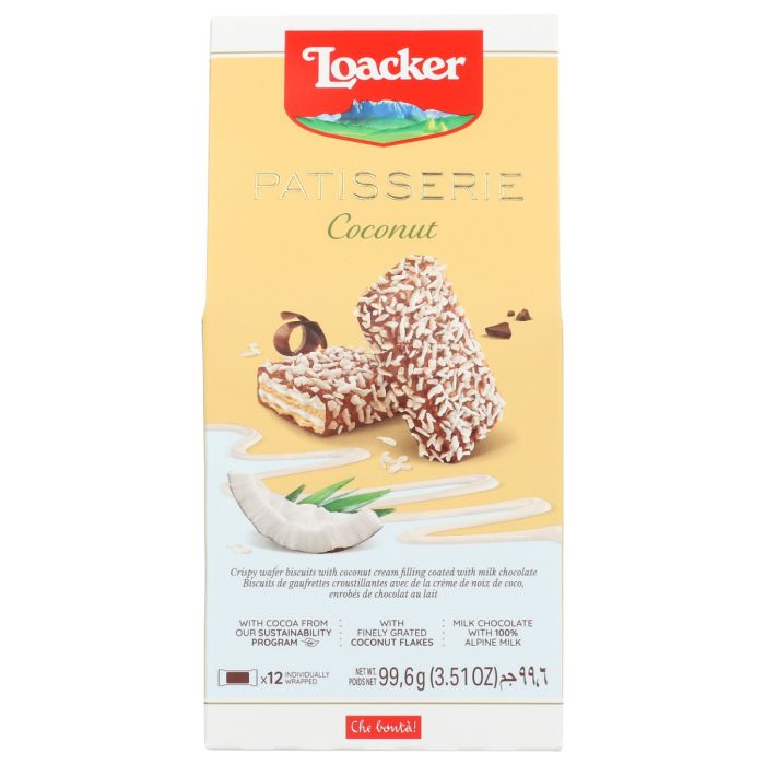 LOACKER: Patisserie Coconut, 3.51 oz