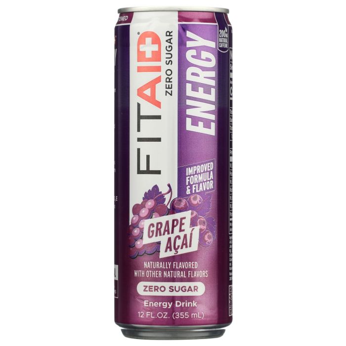 LIFEAID BEVERAGE: Fitaid Energy Grape Acai, 12 fo