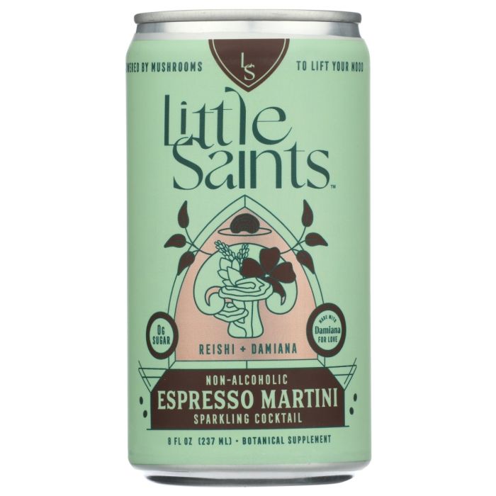 LITTLE SAINTS: Espresso Martini Mocktail Non Alcoholic, 8 fo