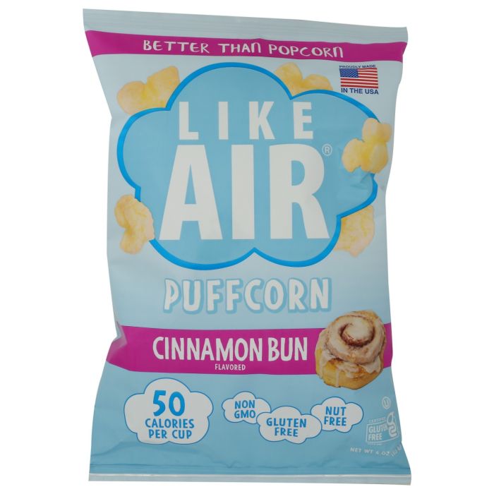 LIKE AIR: Cinnamon Bun Puffcorn, 4 oz