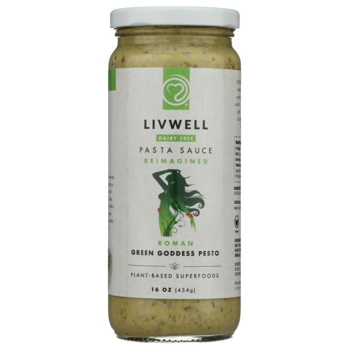 LIVWELL FOODS: Roman Green Goddess Pesto Sauce, 16 oz
