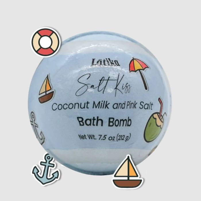 LATIKA BEAUTY: Salt Kiss Bath Bomb, 7.5 oz