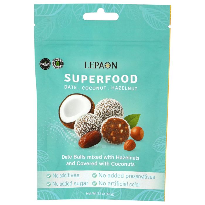 LEPAON CHOCOLATIER: Superfoods Coconut Balls, 2.1 oz