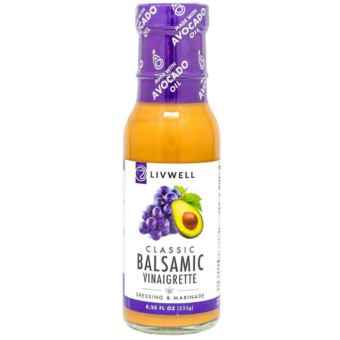 LIVWELL FOODS: Classic Balsamic Vinaigrette and Marinade, 8 fo