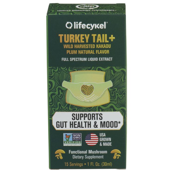 LIFECYKEL: Turkey Tail Mushroom Extract 2x, 1 fo