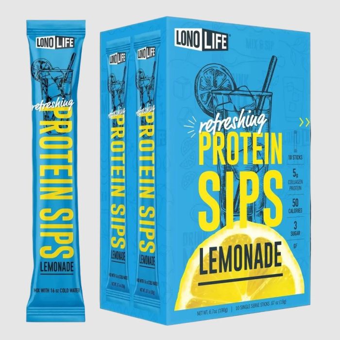 LONOLIFE: Lemonade Protein Sips 10 Count, 6.7 oz