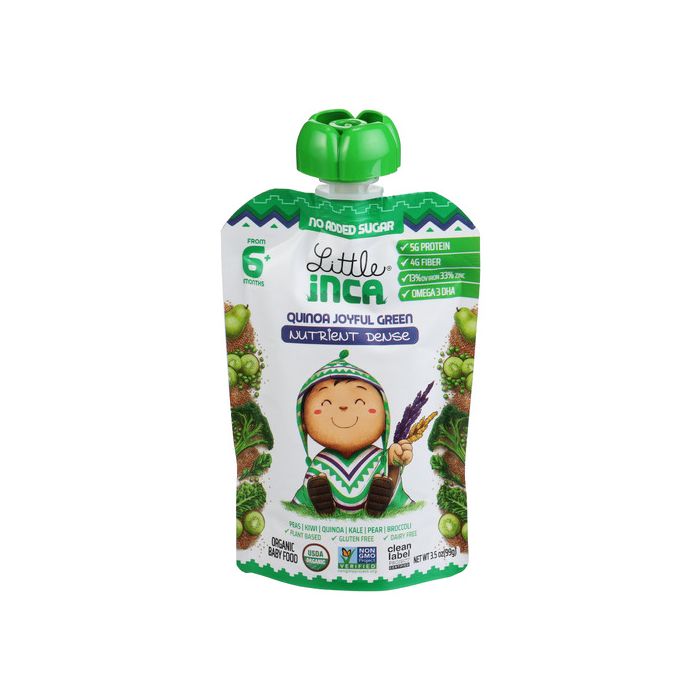 LITTLE INCA: Quinoa Joyful Green Baby Food, 3.5 oz