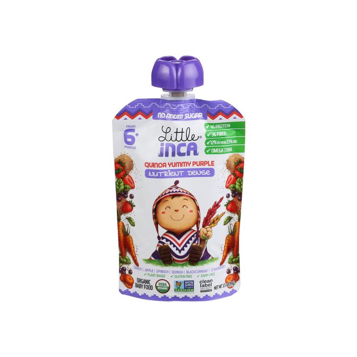 LITTLE INCA: Quinoa Yummy Purple Baby Food, 3.5 oz