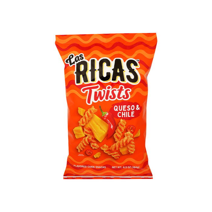 LAS RICAS: Queso and Chile Twists, 6.5 oz