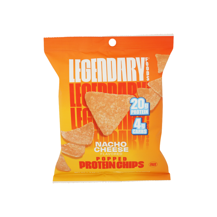 LEGENDARY FOODS: Nacho Cheese Popped Protein Chips, 1.27 oz