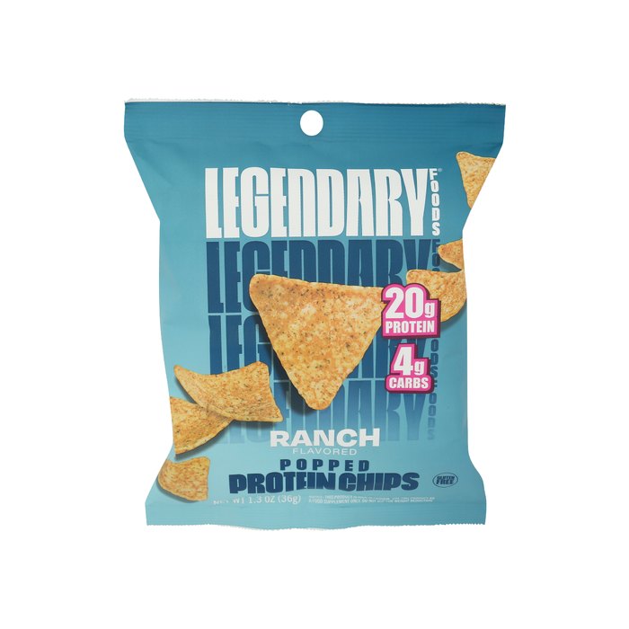 LEGENDARY FOODS: Ranch Popped Protein Chips, 1.27 oz