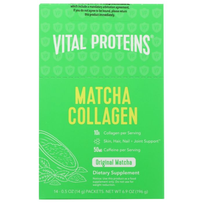 VITAL PROTEINS: Matcha Collagen 14Packets, 14 ea
