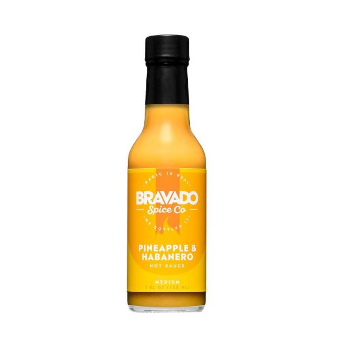 BRAVADO SPICE: Pineapple and Habanero Hot Sauce, 5 fo