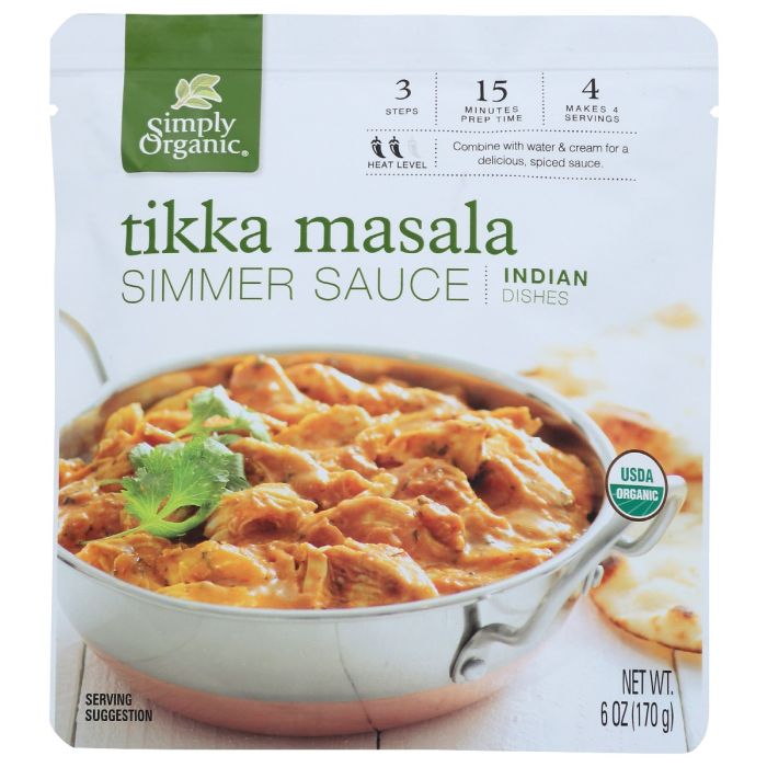 SIMPLY ORGANIC: Sauce Tikka Masala Org, 6 oz