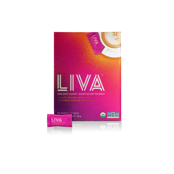 LIVA: Sugar Raw Date 30 Packets, 5.29 oz