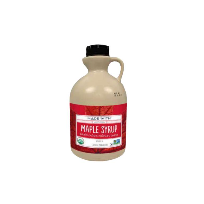 MADE WITH: Organic Maple Syrup Amber Robust, 32 oz